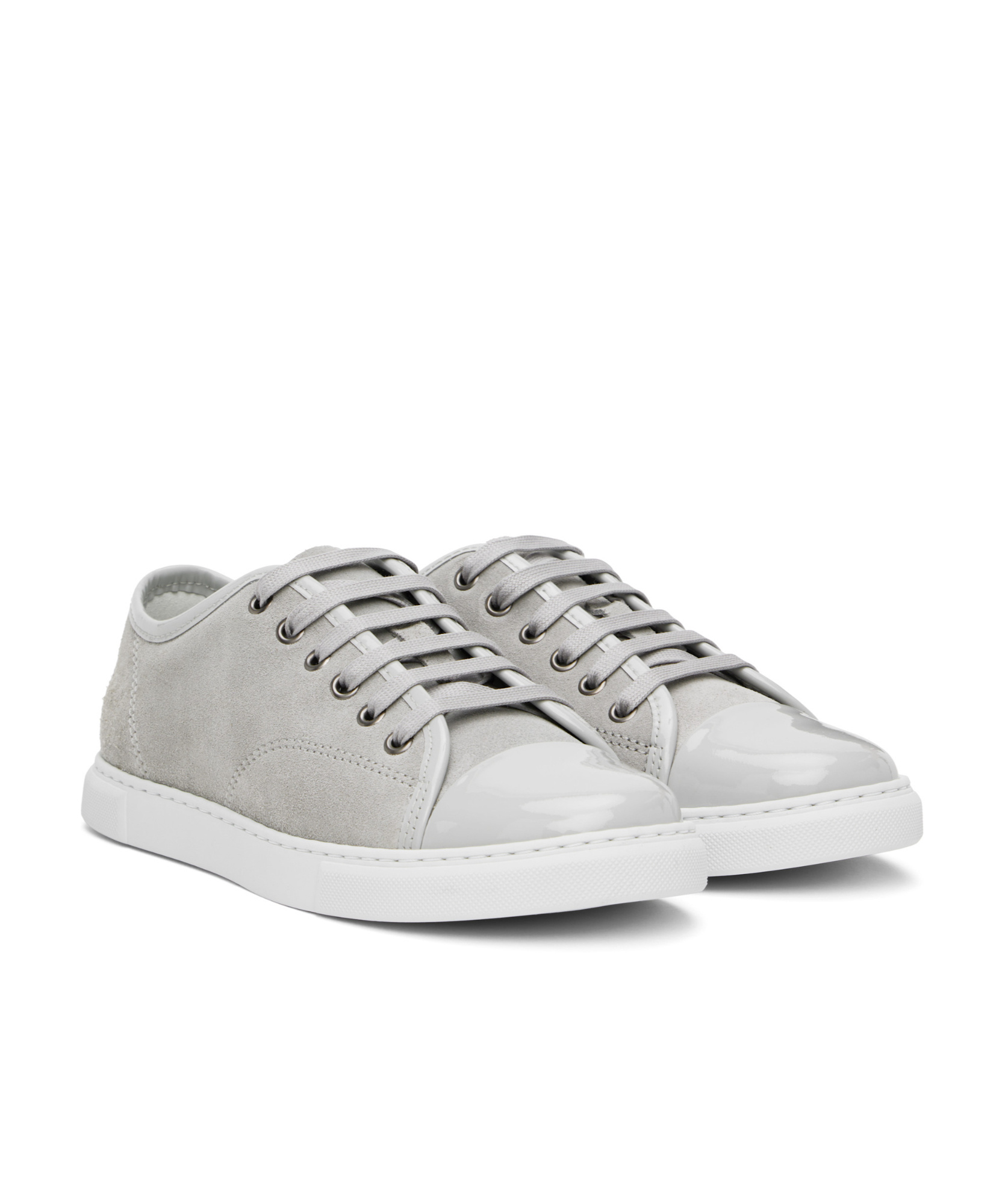 Lanvin Lace-up Low-cut Casual Shoes In Gray