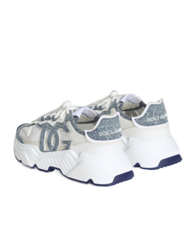 Dolce & Gabbana Daymaster Nylon And Denim Sneakers In White