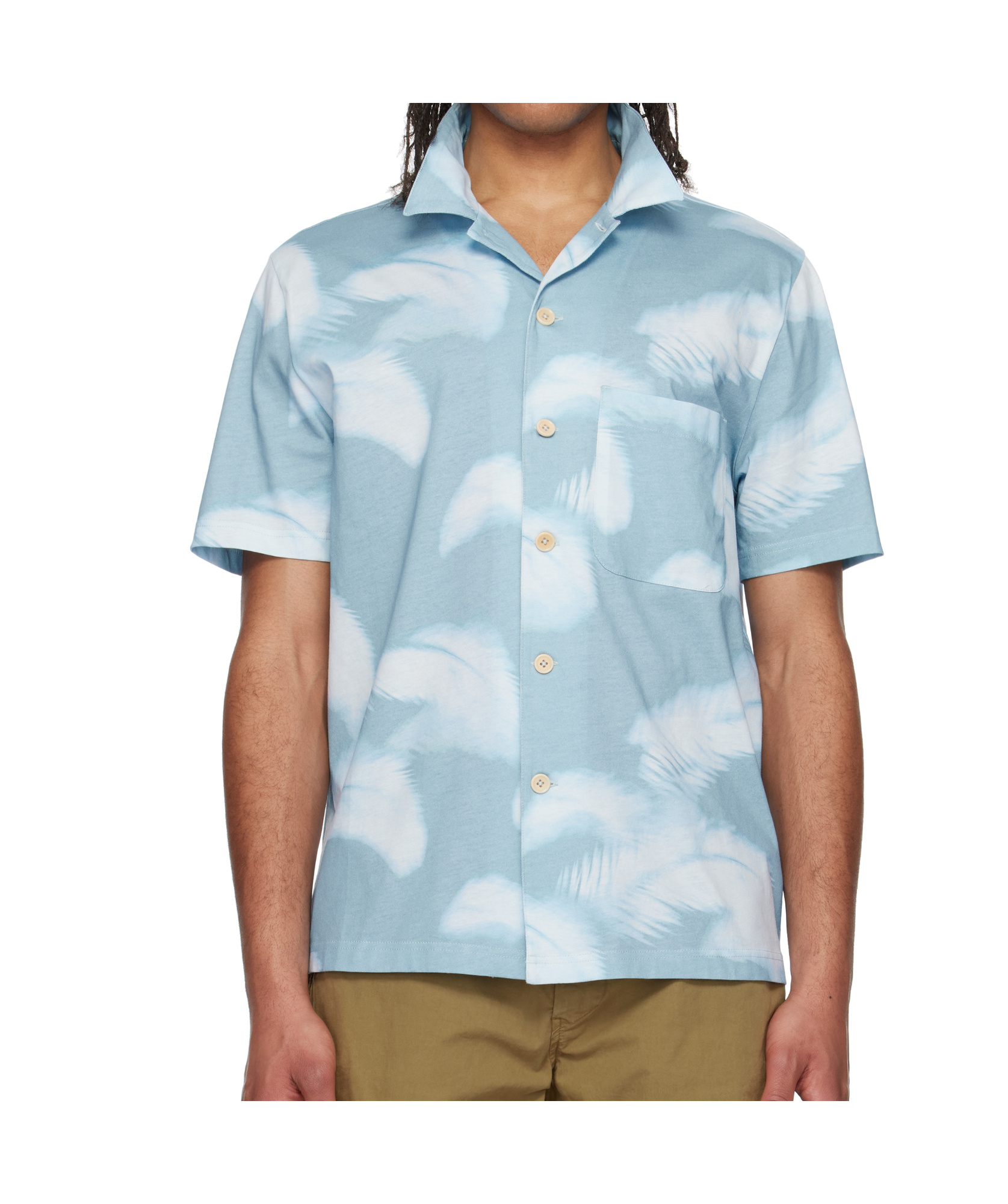 Ps By Paul Smith Abstract-print Shirt In Blue