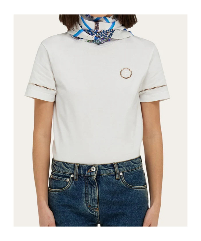 Ferragamo Patchwork Printed Silk Scarf In Multi