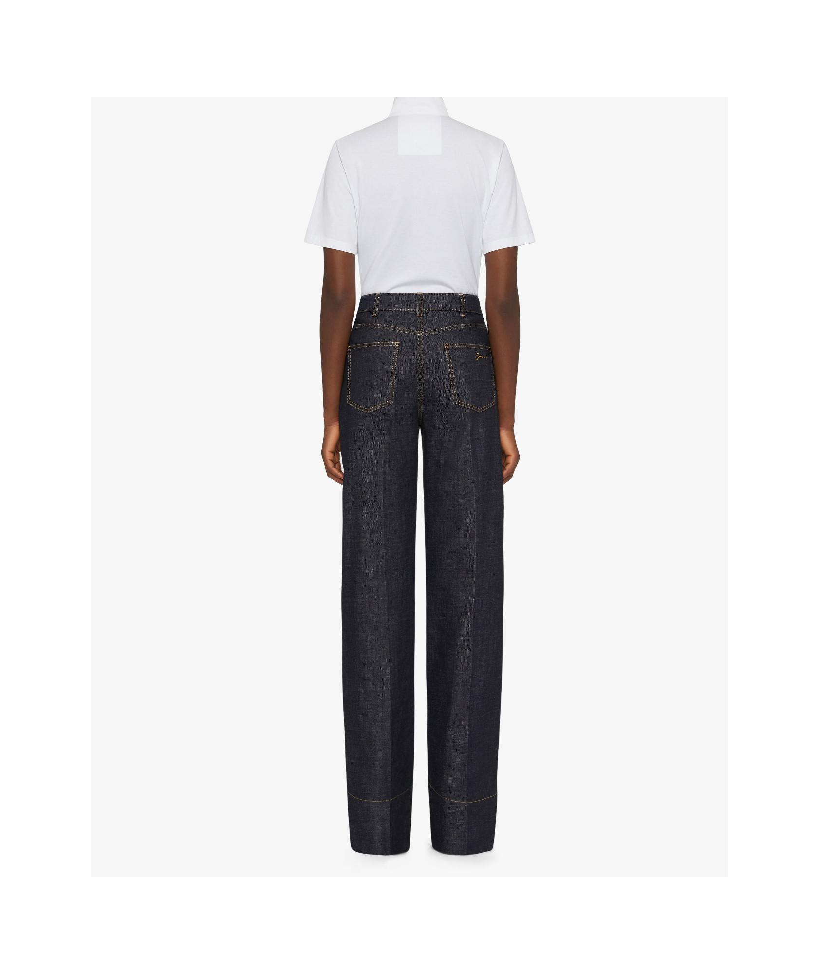 Givenchy T-shirt In Cotton With Buttoned Collar In White