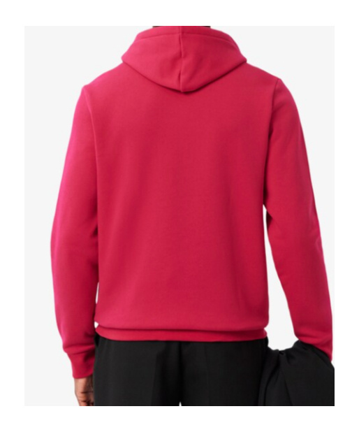 Lacoste Zip-up Fleece Hoodie In Pink