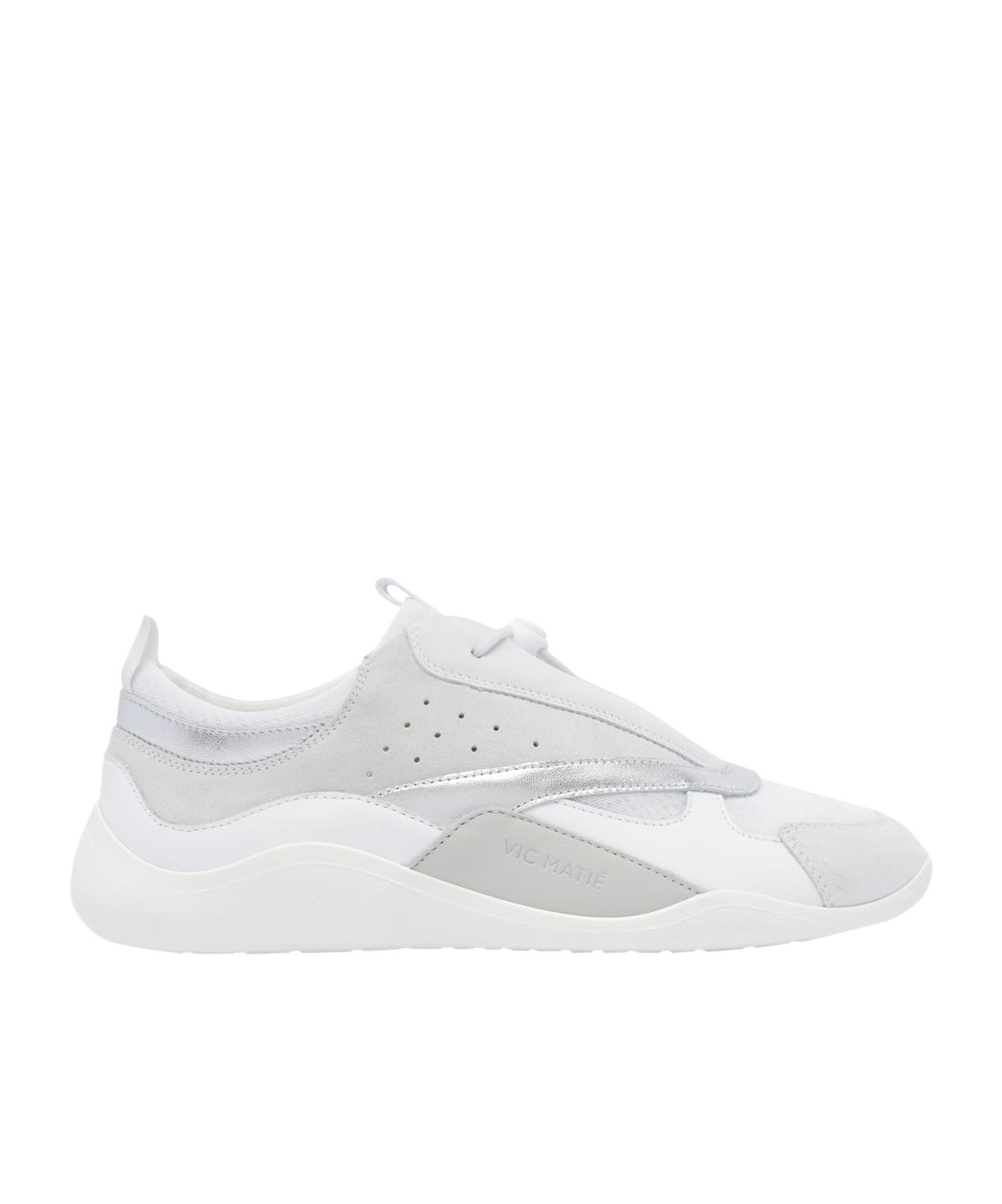 Shop Vic Matie Round Toe Low-top Sneakers In White