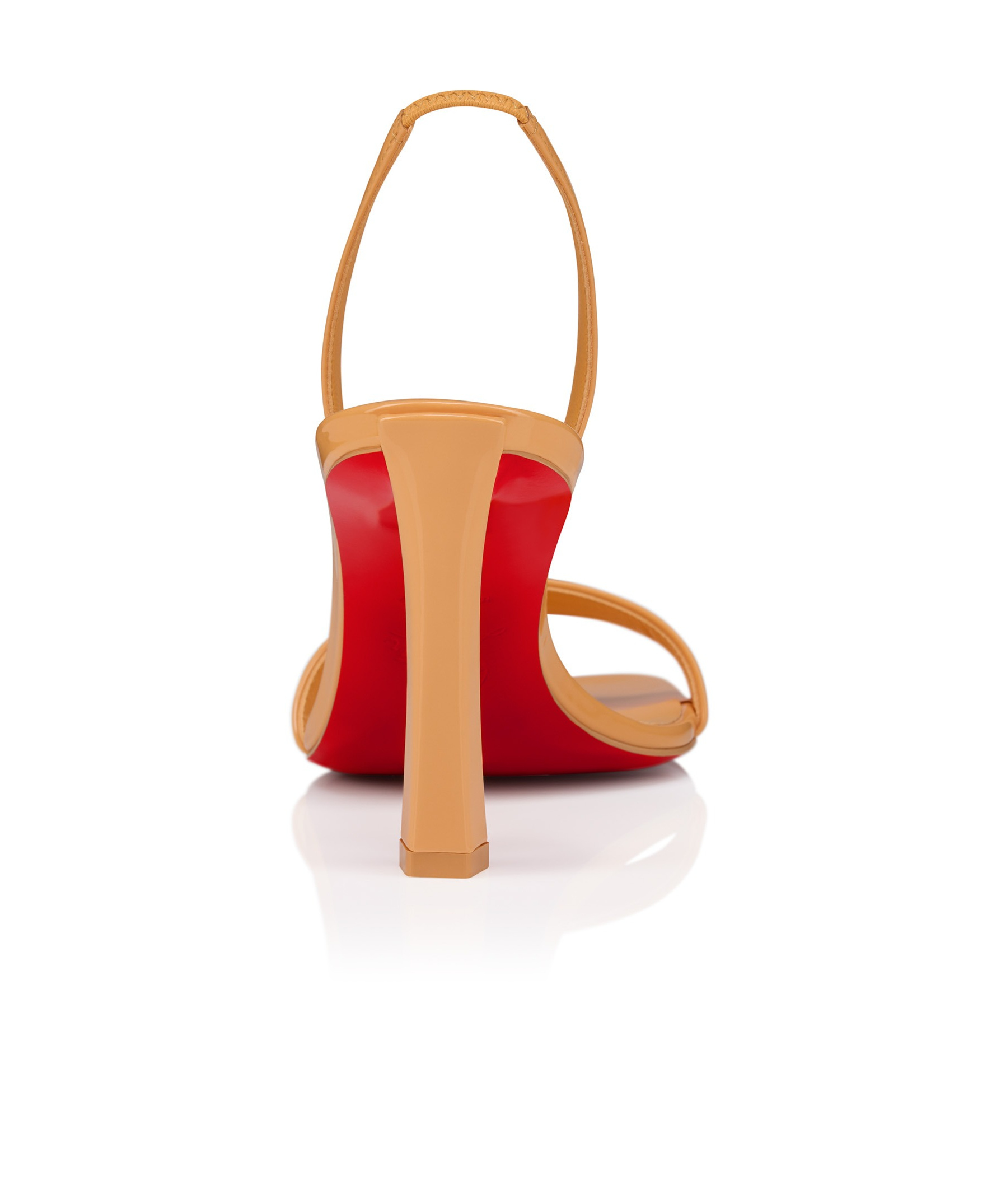Christian Louboutin O Condora 85 Patent-leather Slingback Sandals In Yellow