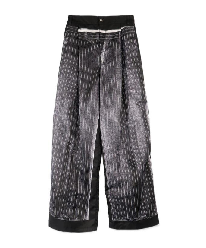 Jean Paul Gaultier Deceive Him# 039;eye Pinstripes Print Pants In Black