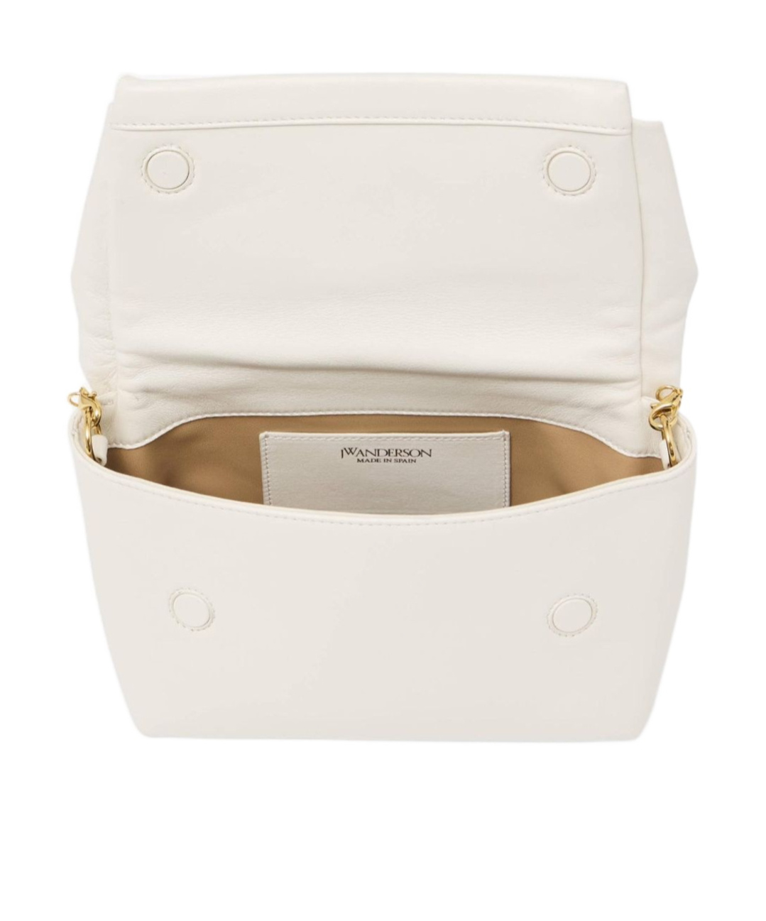 Jw Anderson Twister Midi Bow Leather Top-handle Bag In White