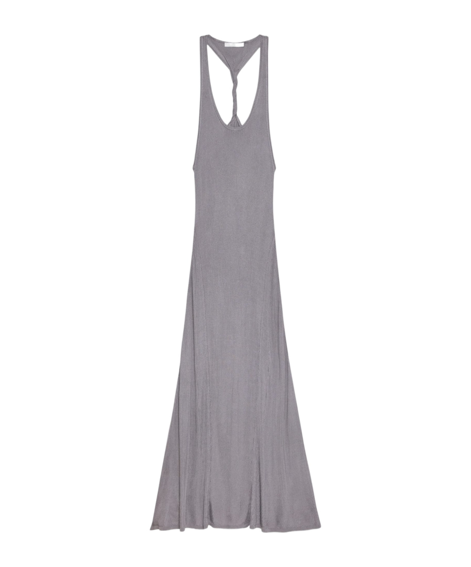Helmut Lang Round Neck Sleeveless Dress In Gray