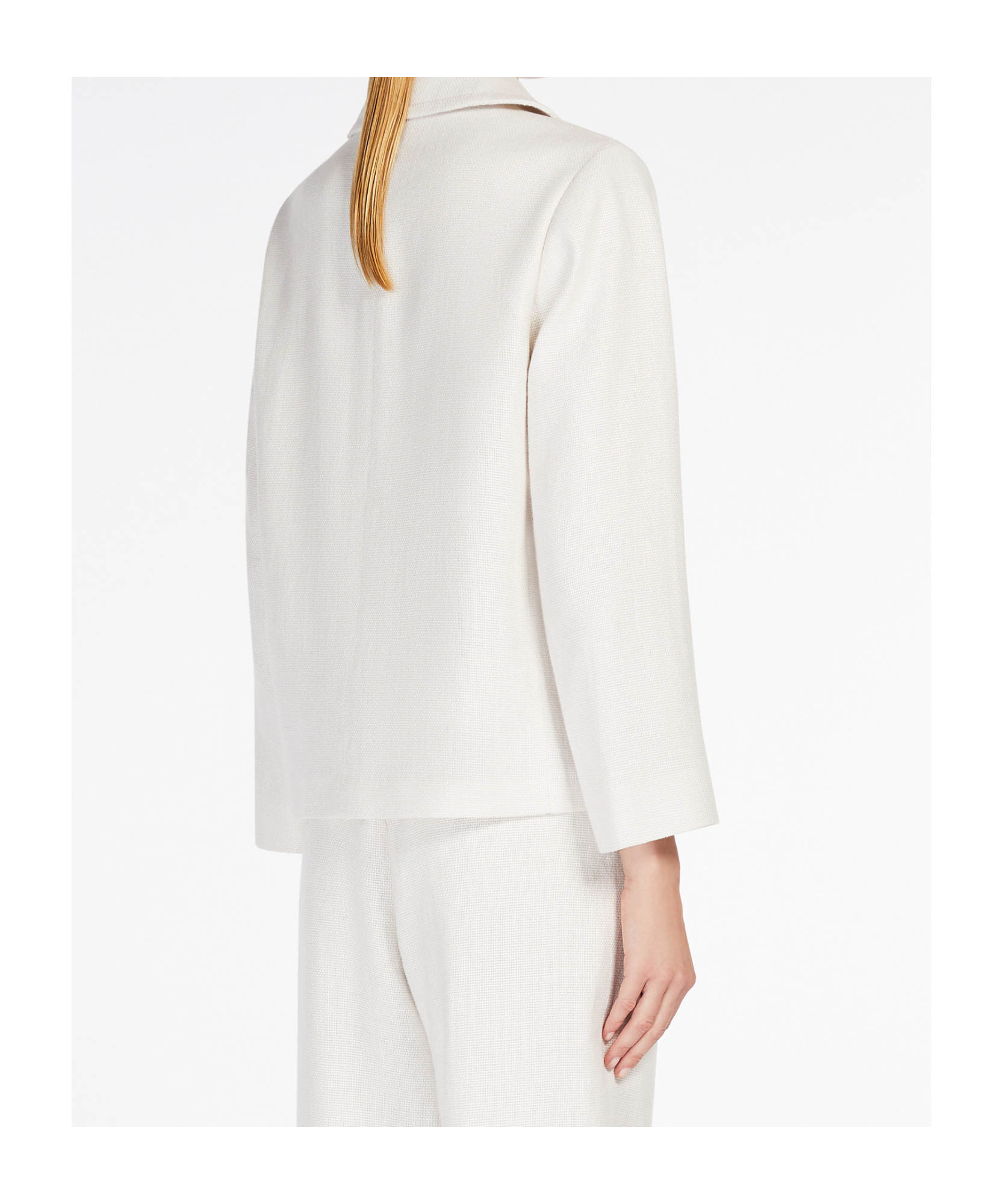 Max Mara Double Breasted Jacket In White