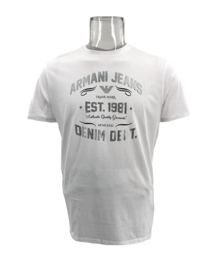 ARMANI JEANS ROUND COLLAR LOGO T-SHIRT