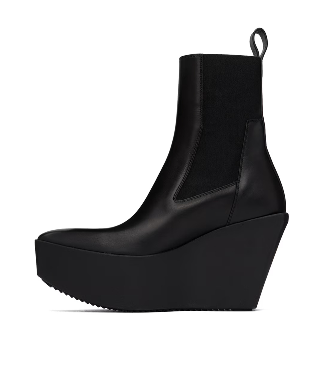 Rick Owens Porterville Sliver Platform Beatle Ankle Short Boots In Black