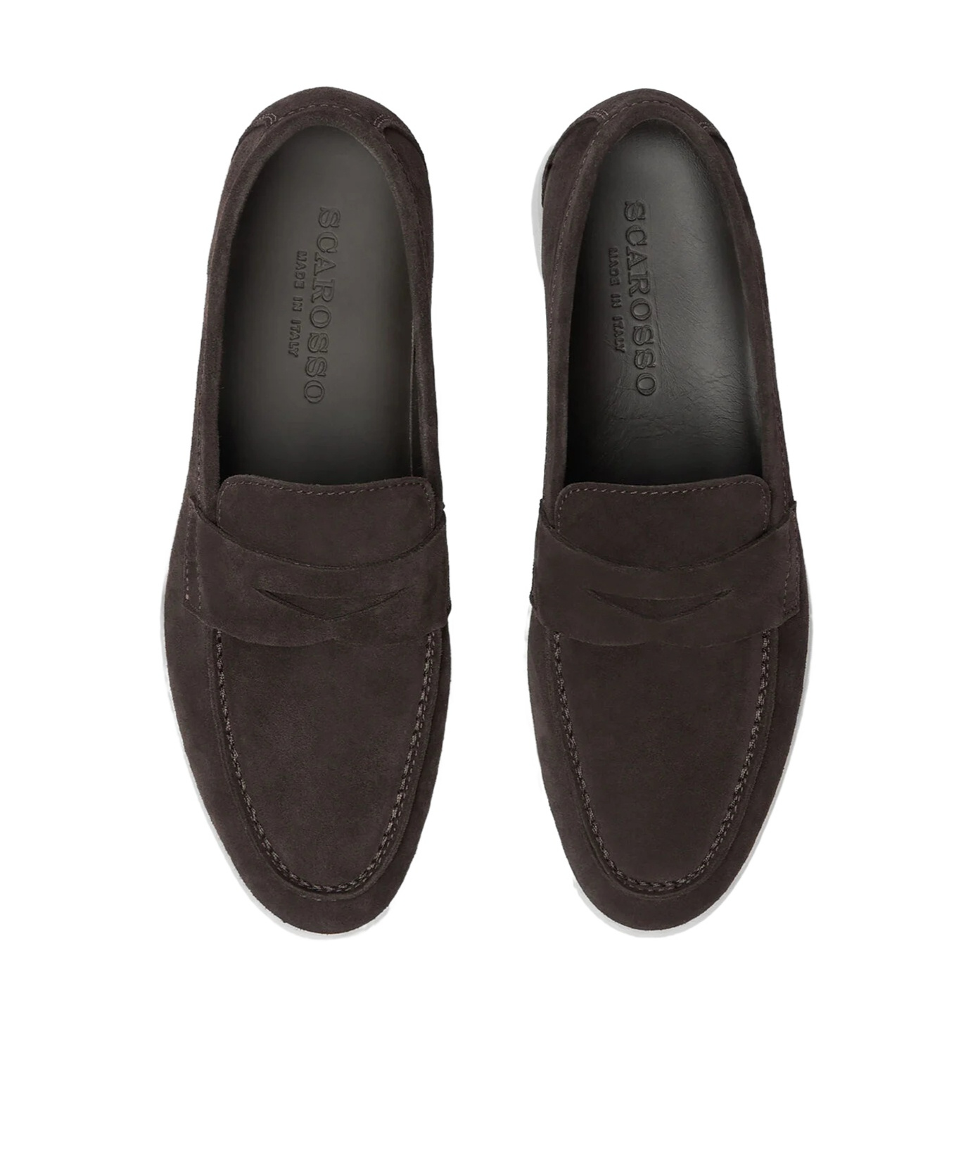 Scarosso Luciana Almond Toe Loafers In Brown