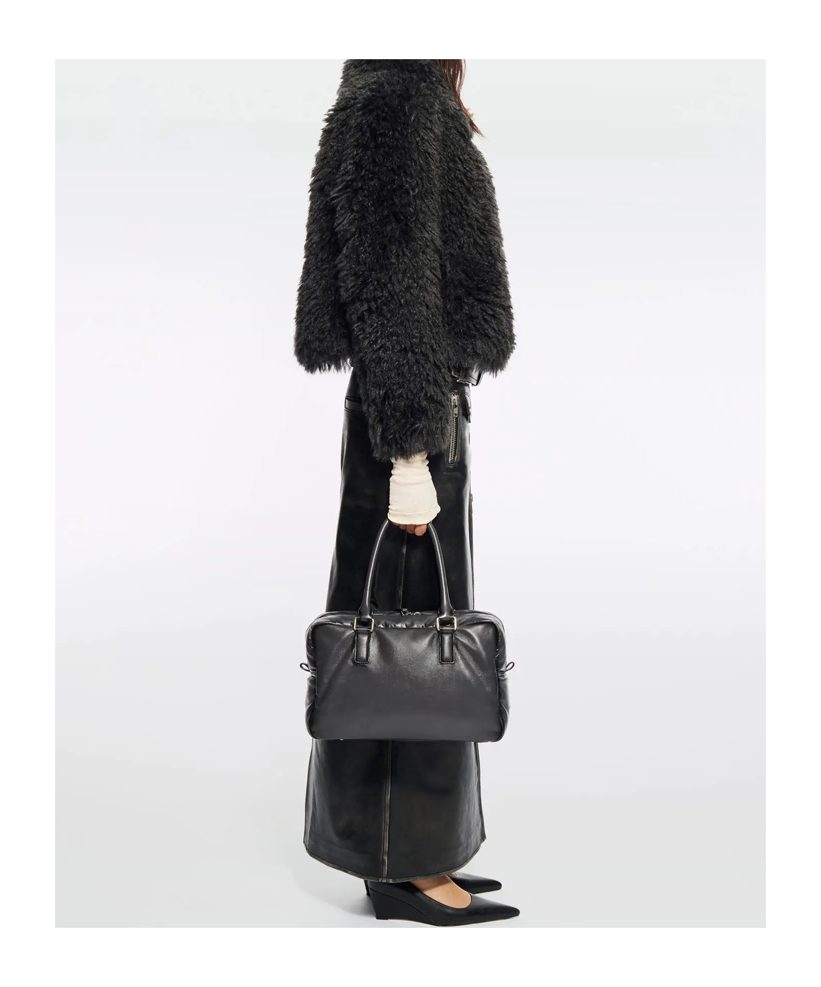 Stand Studio Zaylee Zip-up Blazer In Black