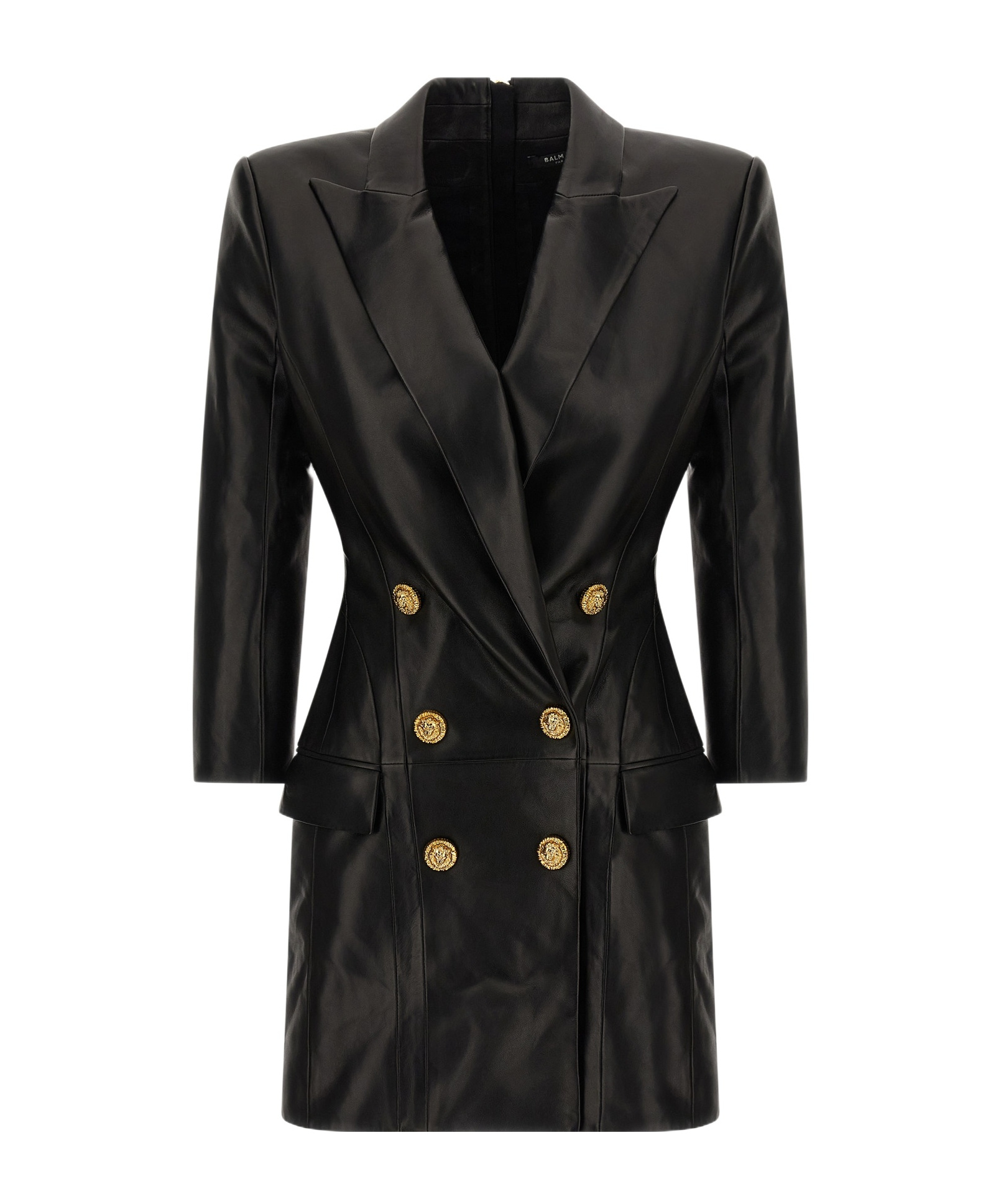Balmain Tailored Double-breasted Blazer Style Dress In Black