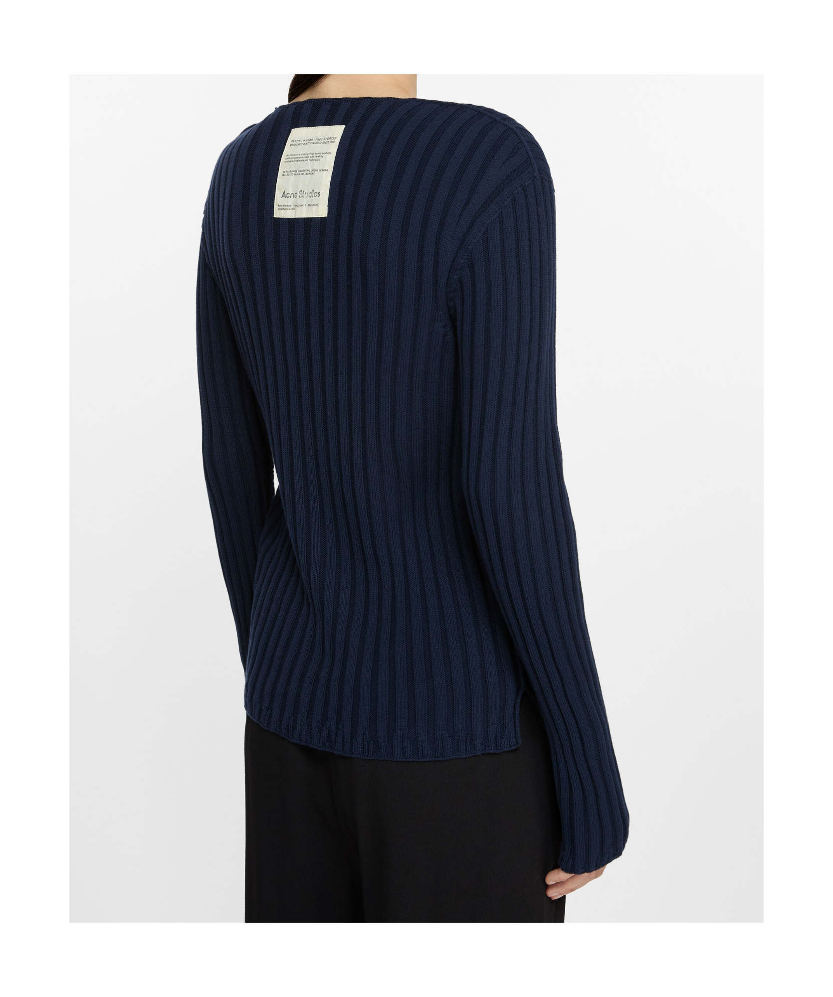 Acne Studios Long-sleeved Pullover In Black