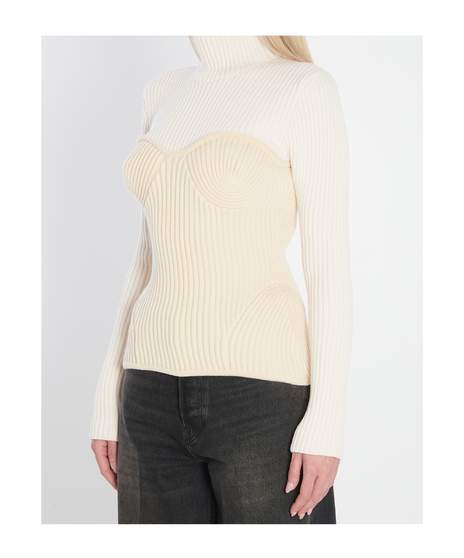 Jean Paul Gaultier Ribbed Knit Pullover