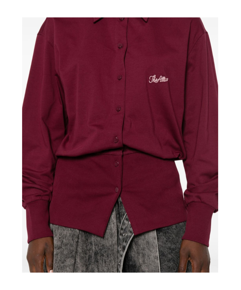 Attico Long Sleeve Shirt In Red