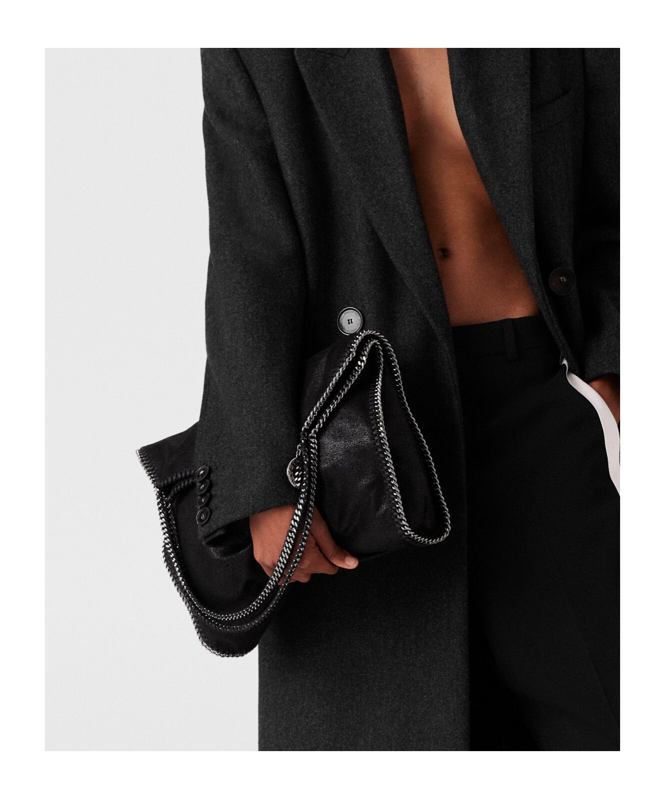 Stella Mccartney Falabella Large Shoulder Bag In Black