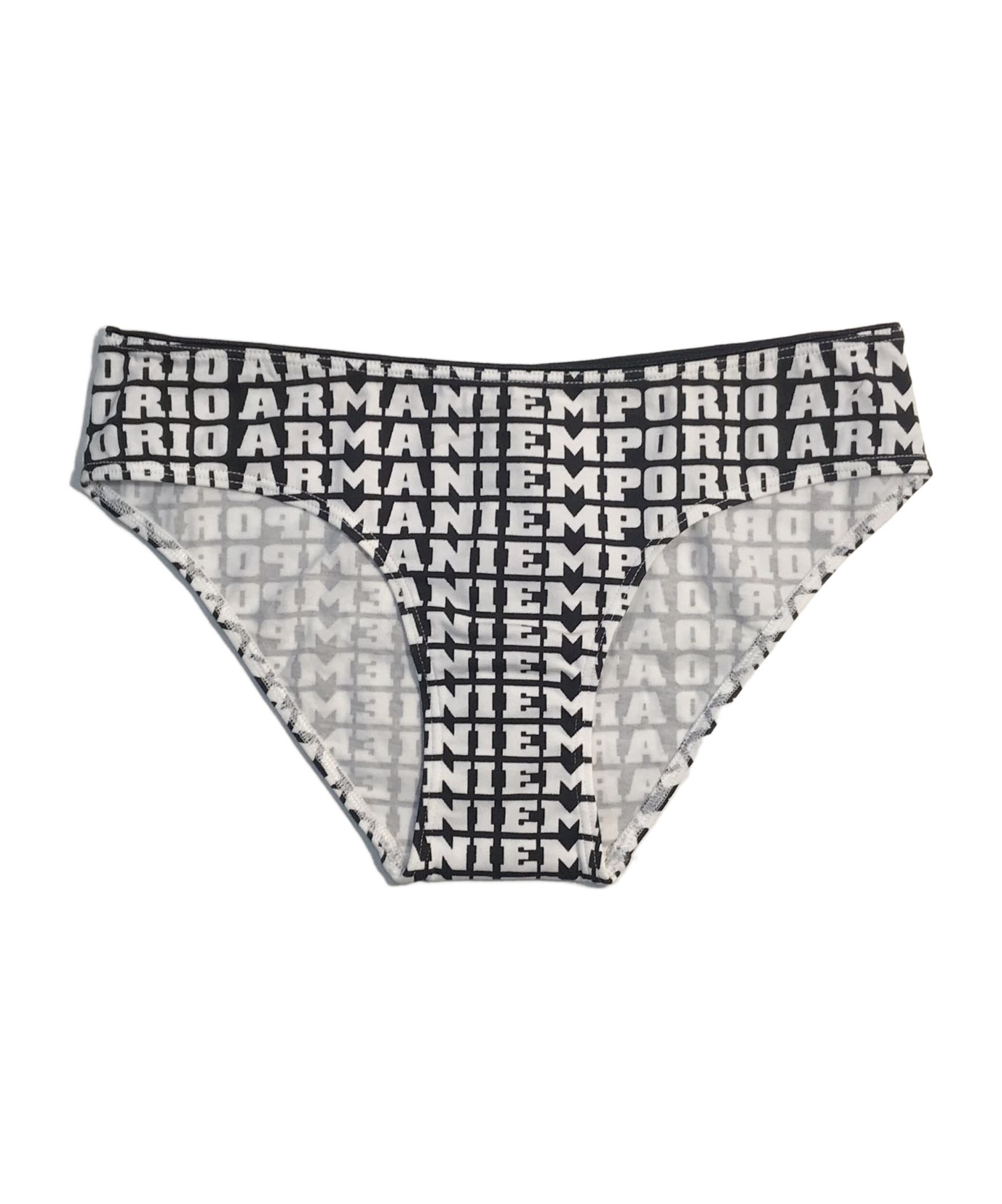 Emporio Armani Logo Printed Briefs Pants In Gray