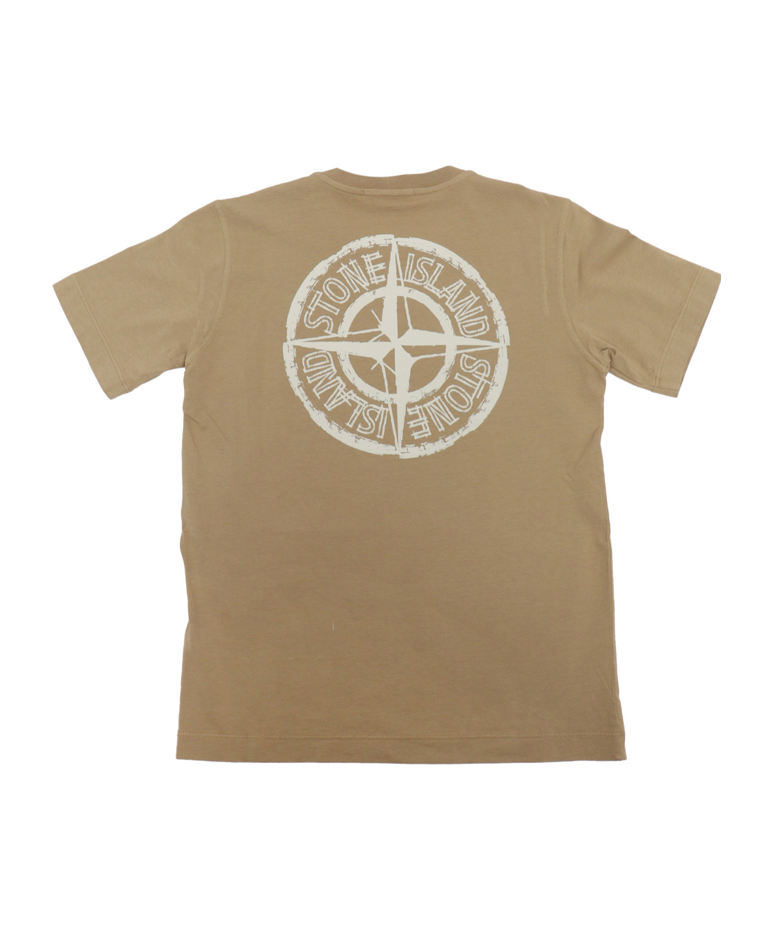 STONE ISLAND STONE ISLAND JUNIOR COMPASS PRINTED CREWNECK T-SHIRT