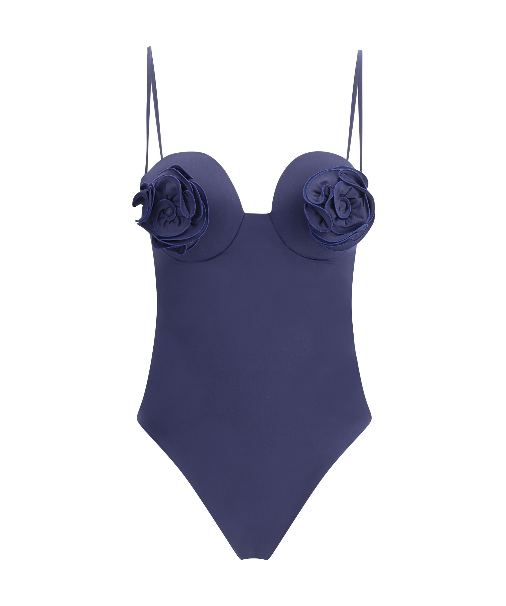 Magda Butrym Women One-piece Swimsuit With Rose Detail In Blue