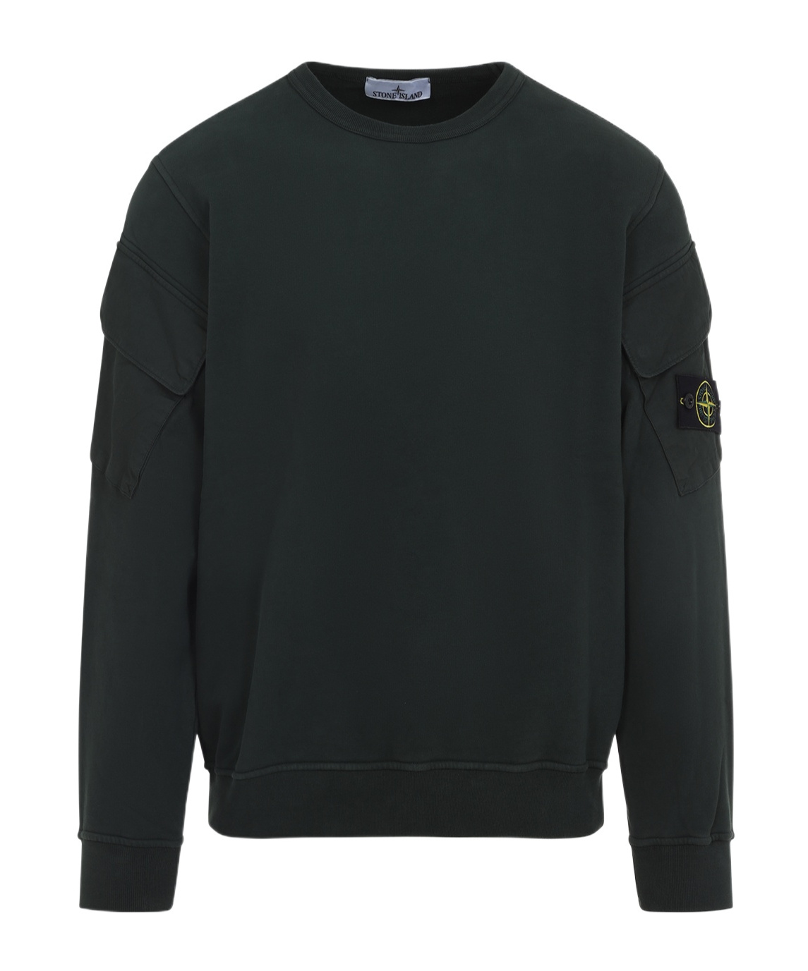 Stone Island Cotton Sweatshirt In Black