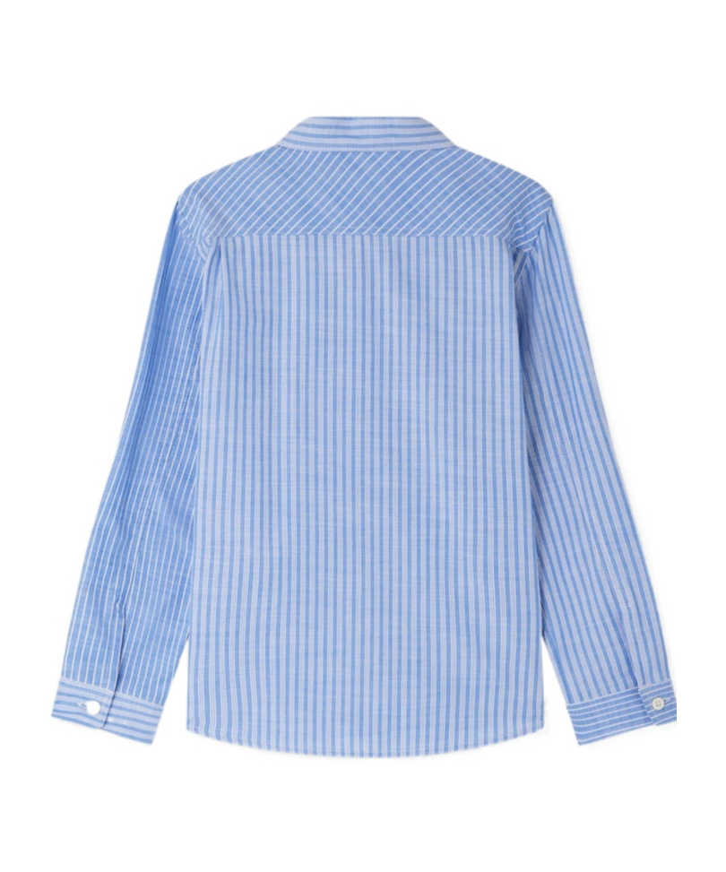 Bonpoint Light Blue Tango Striped Shirt In Blue
