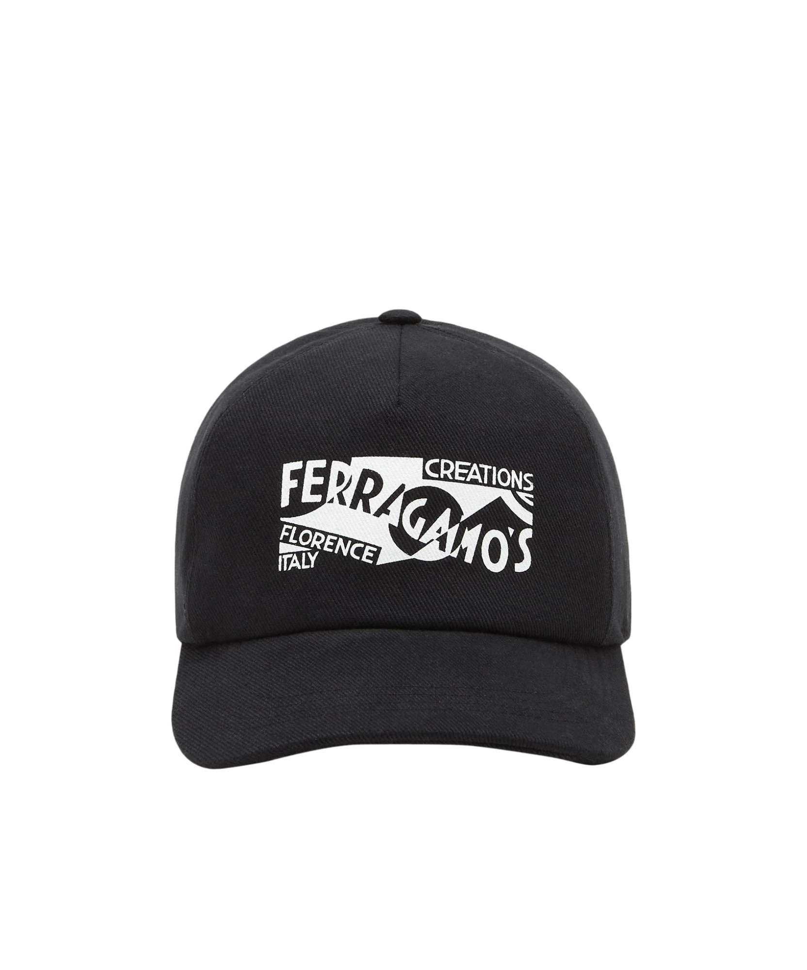 Ferragamo Casquette De Base-ball Avec Logo Blanc In Black