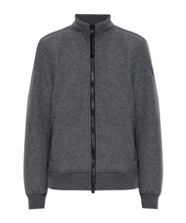 Canada Goose Black Disc Lawson Fleece Jacket Quarry Grey In Gray