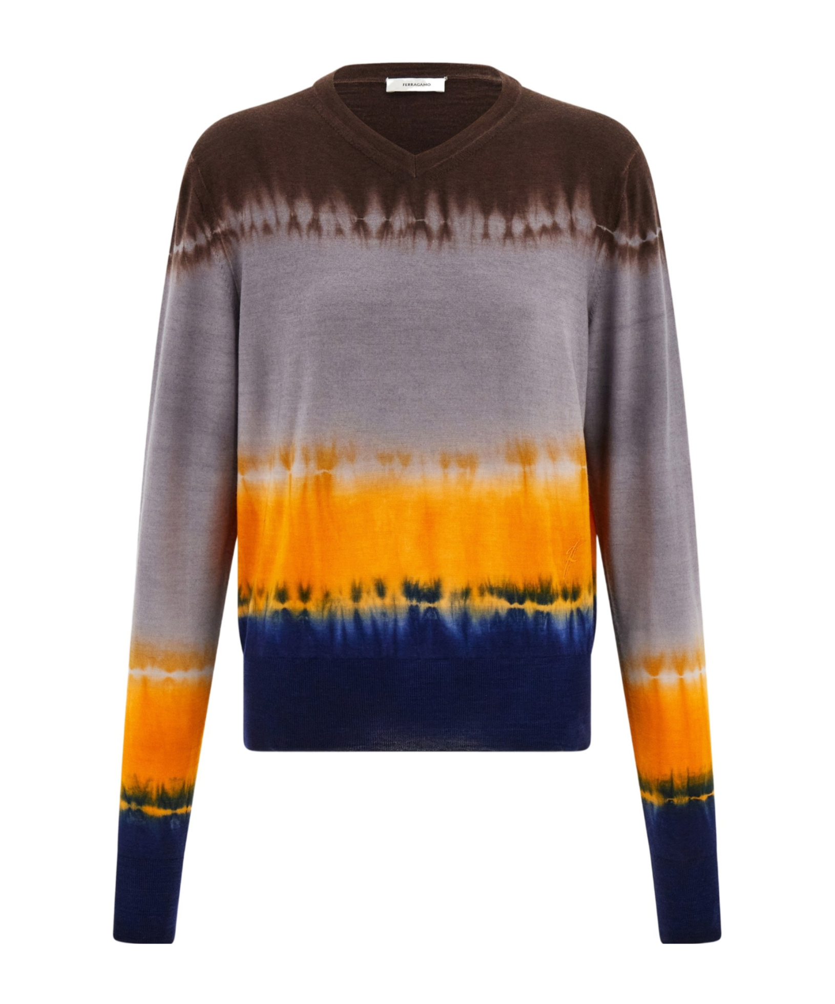 Ferragamo Tie-dye Pullover Sweater In Multi