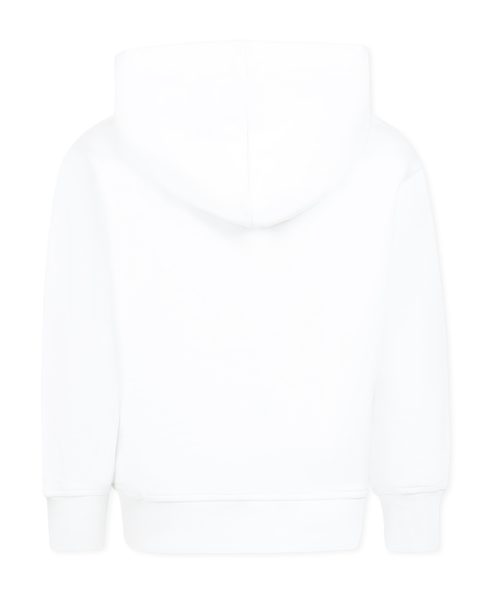 Msgm Long-sleeved Sweater In White