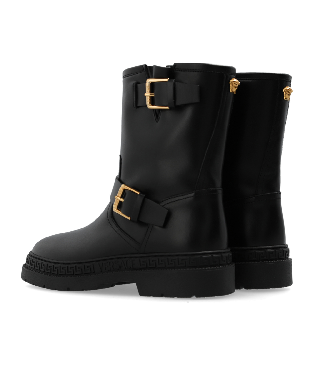 Versace La Medusa Boots In Black