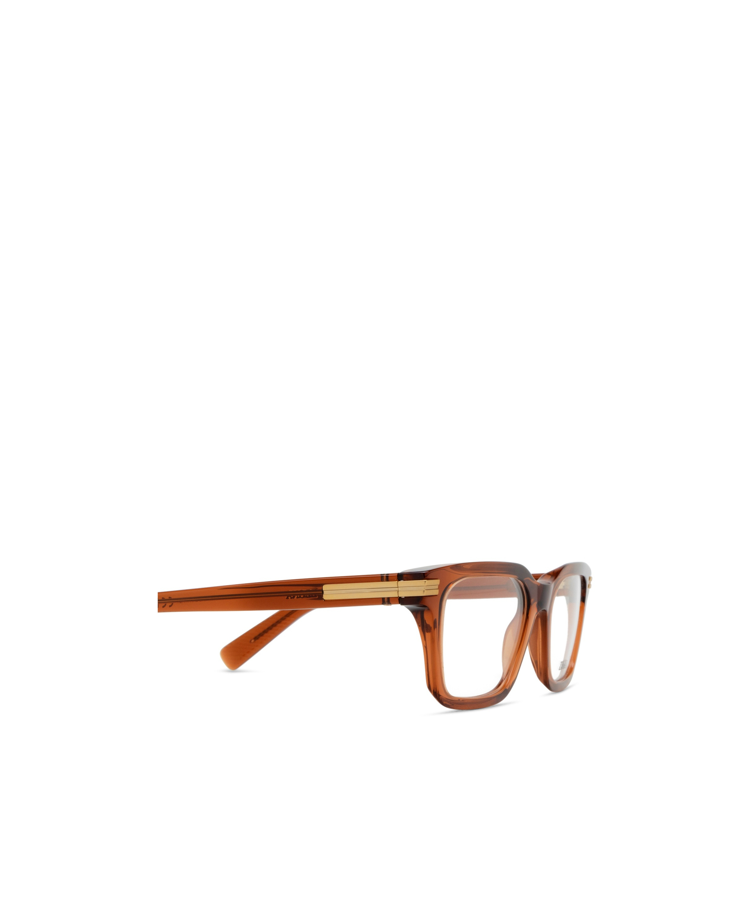 Zegna Geometric Frame Plain Mirror In Brown