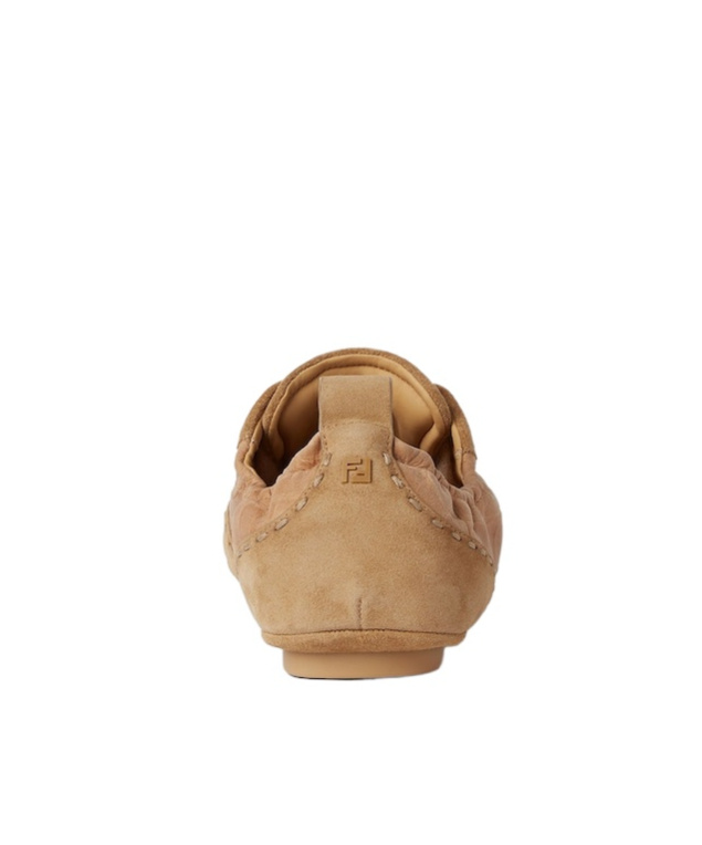 Fendi Beige Leather Low-tops In Brown