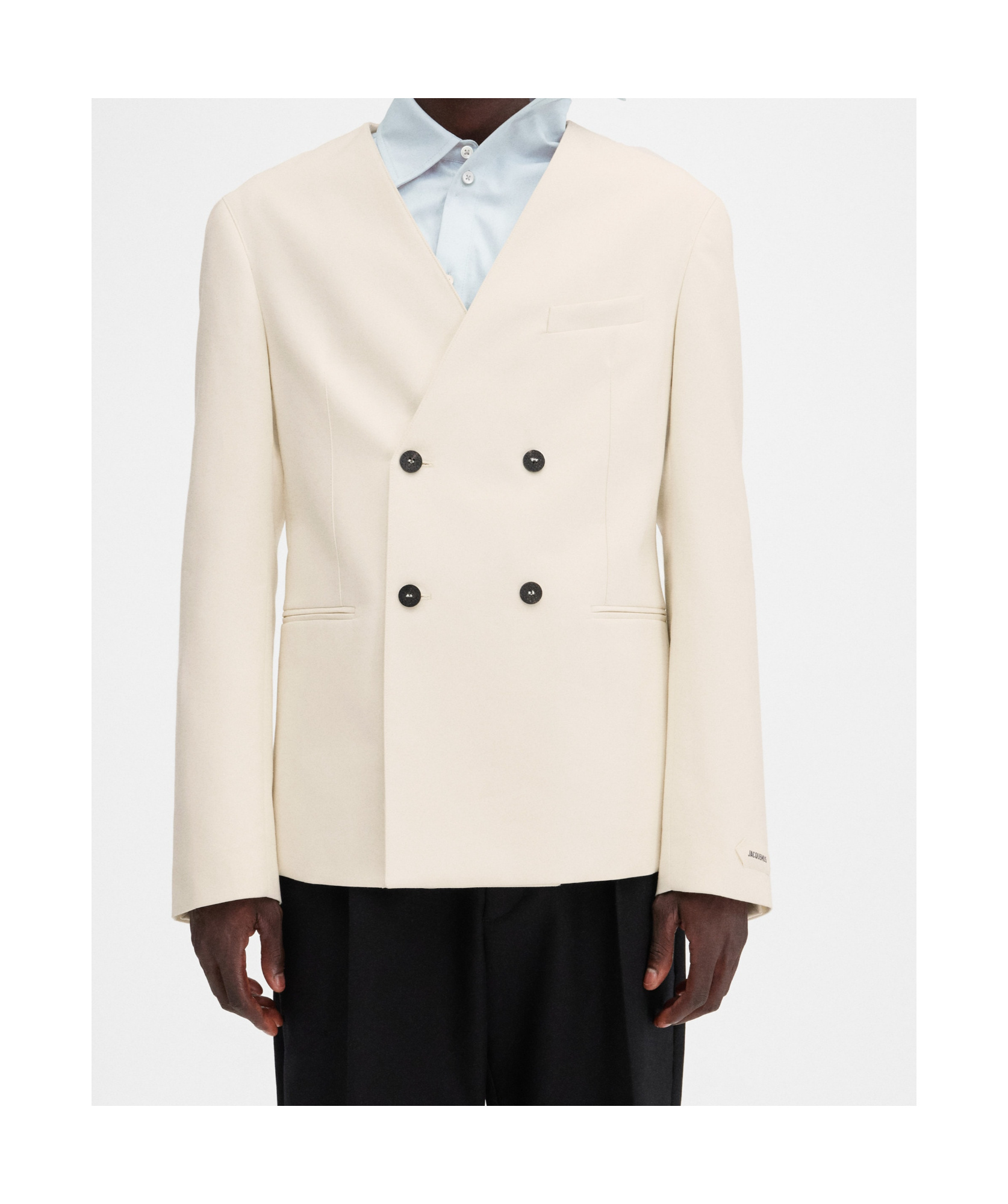Jacquemus The Marino Double-breasted Blazer In White