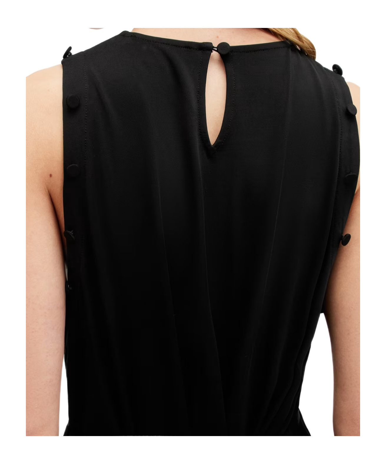 Allsaints Susannah Removable Sleeve Maxi Dress In Black