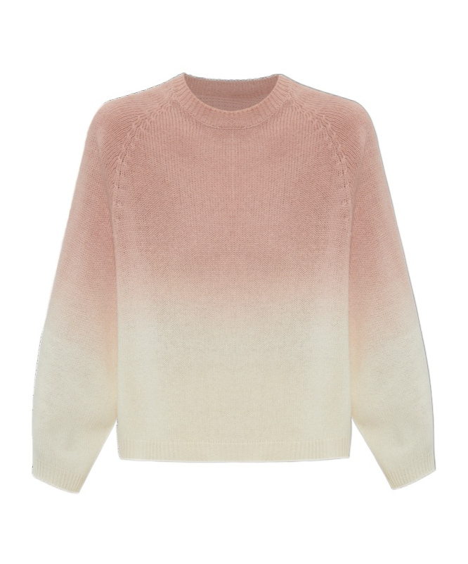 Fabiana Filippi Long-sleeved Gradient Sweater In Nude