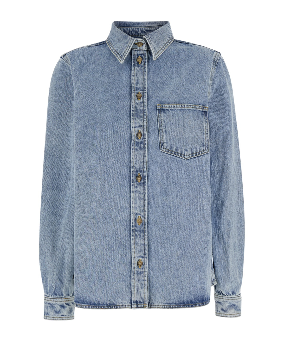 Totême Women's Blue Overshirt With Pocket Detail In Blue
