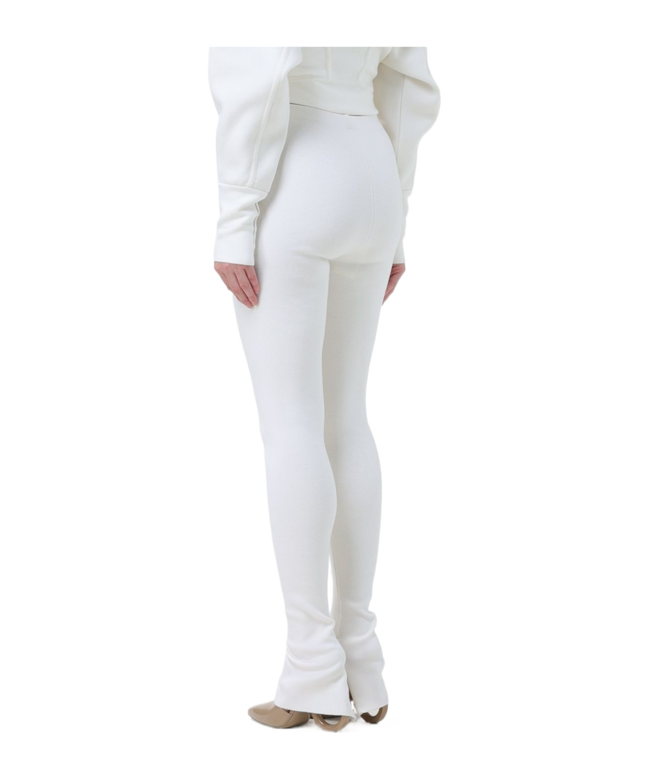 Ferragamo Blended Casual Pants In White