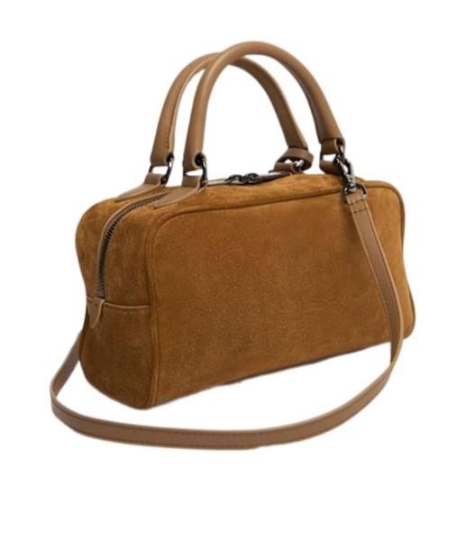 BRUNELLO CUCINELLI LOGO ZIPPER SHOULDER BAG 