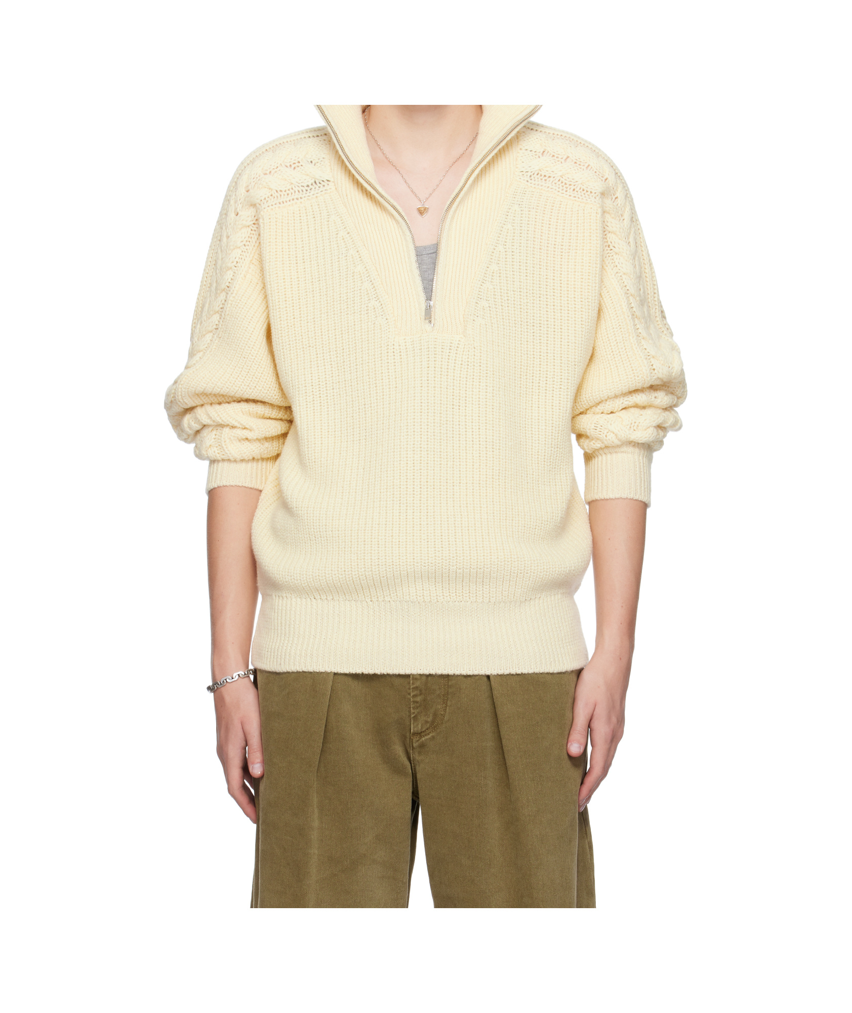 Isabel Marant Off-white Lenz Sweater In Nude