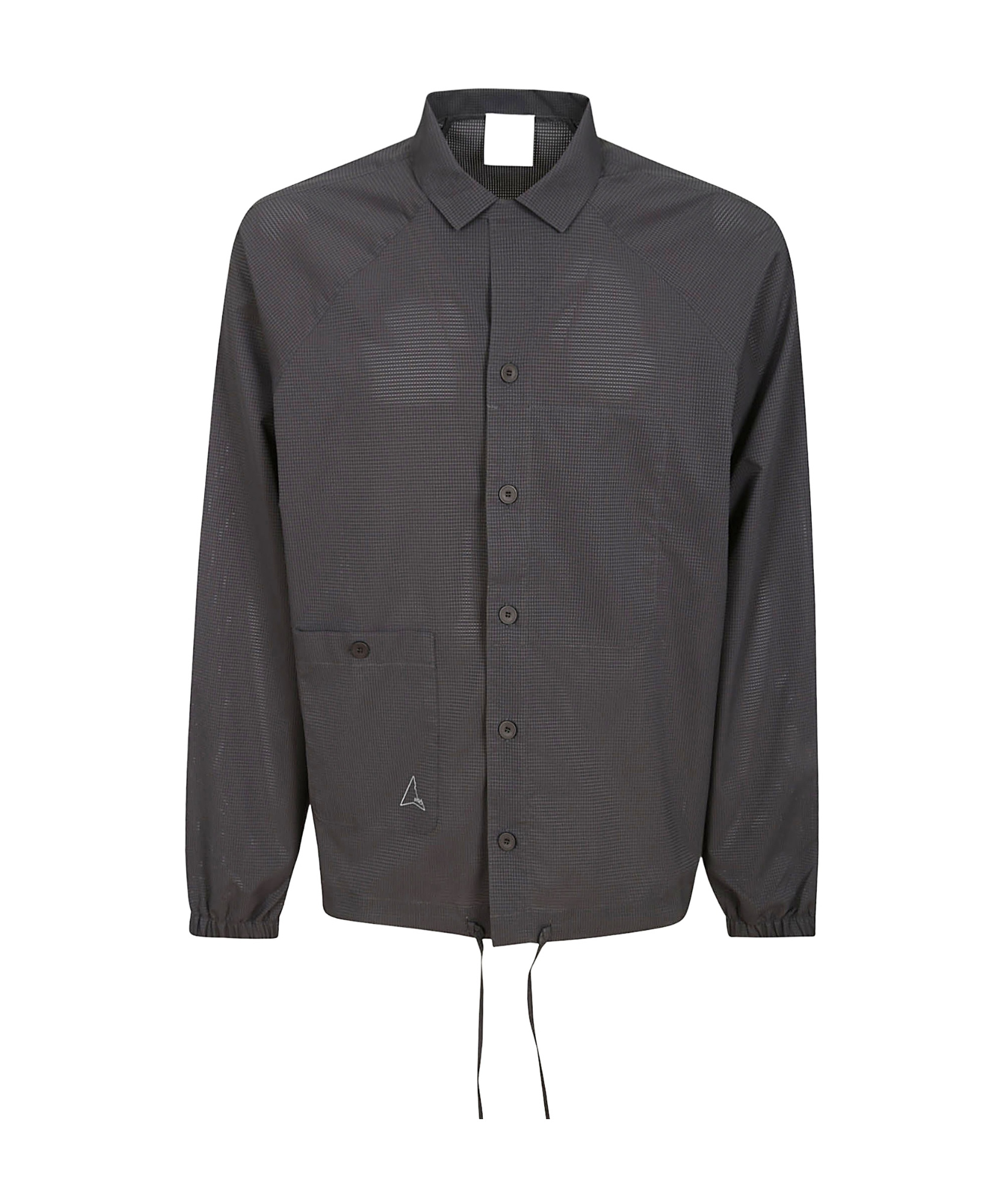 Roa Perforated Long-sleeved Shirt With Logo Detail In Black