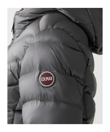 Colmar Originals Quilted Down Jacket With Hood In Gray
