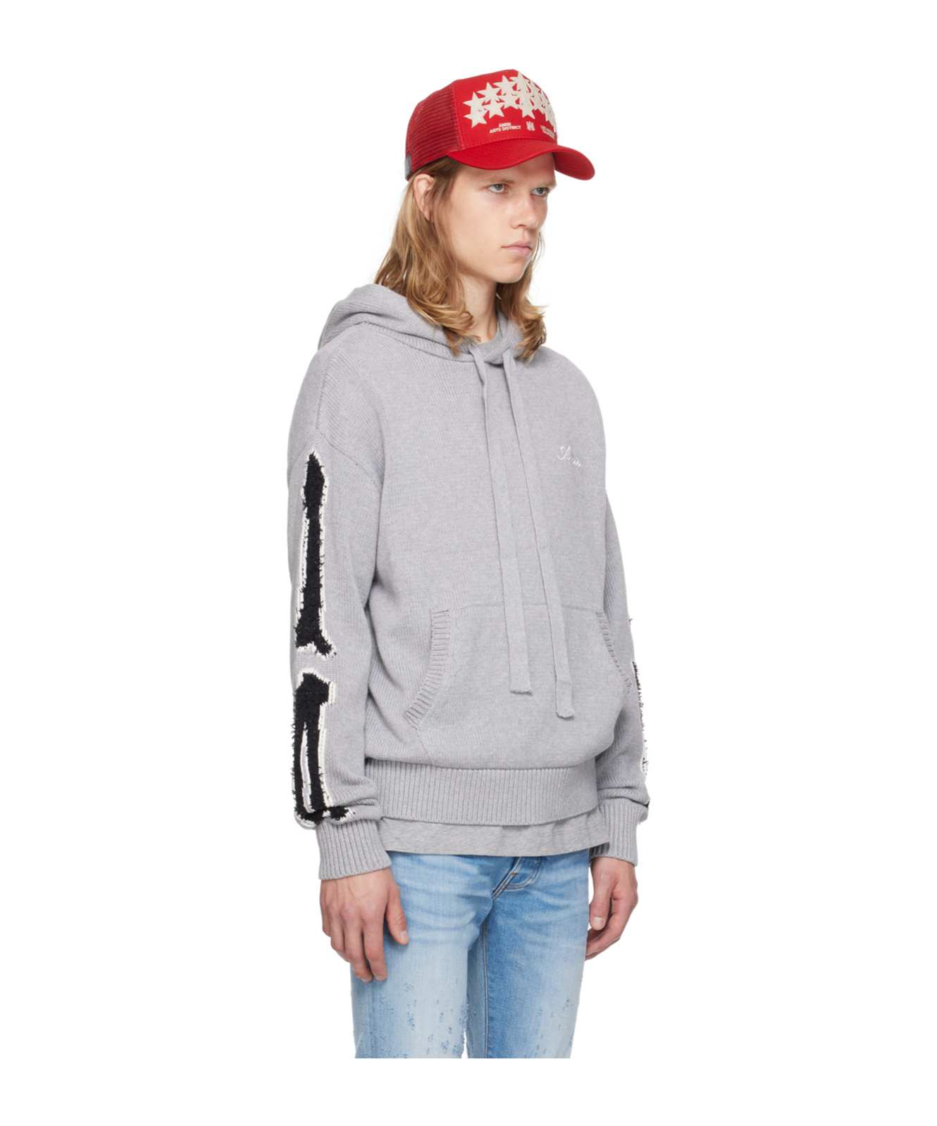 Amiri Bones Hoodie In White