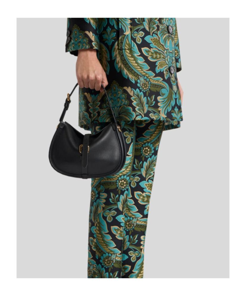 Etro Small Leather Pony Bag In Black