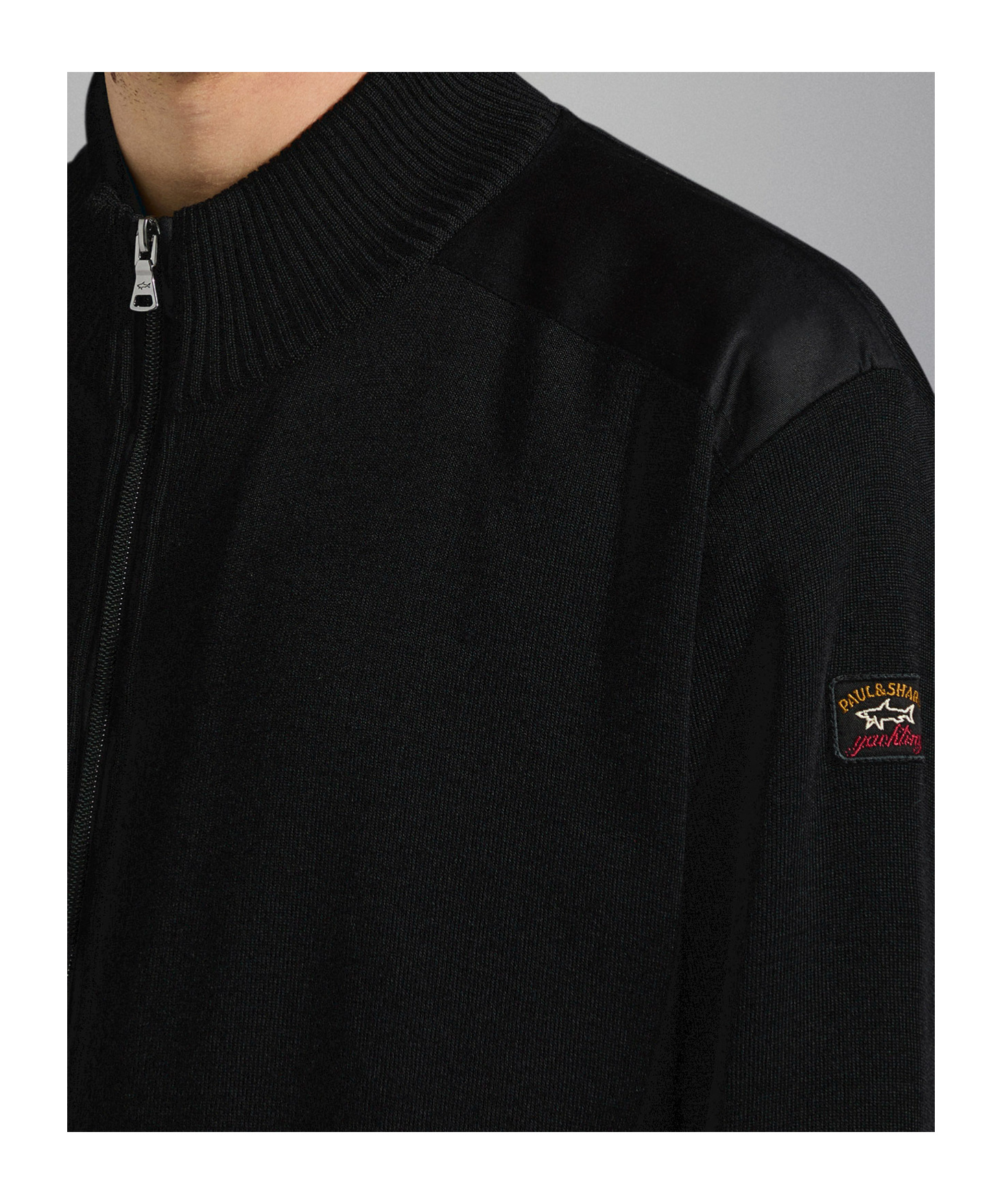 Paul & Shark Zipped Jacket In Black