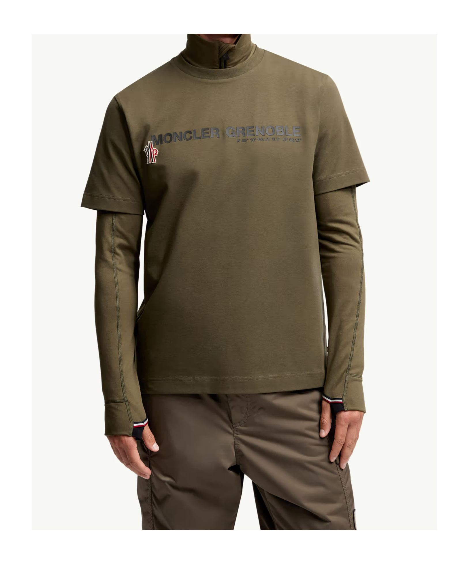 Moncler Grenoble Script T-shirt In Green