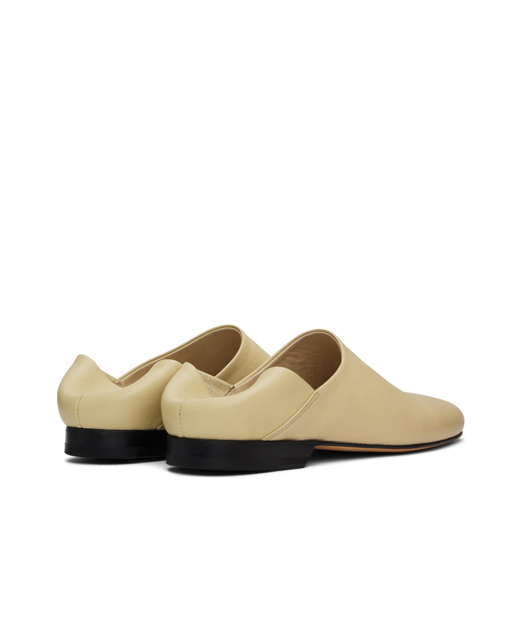 Shop Lemaire Leather Loafers In Nude