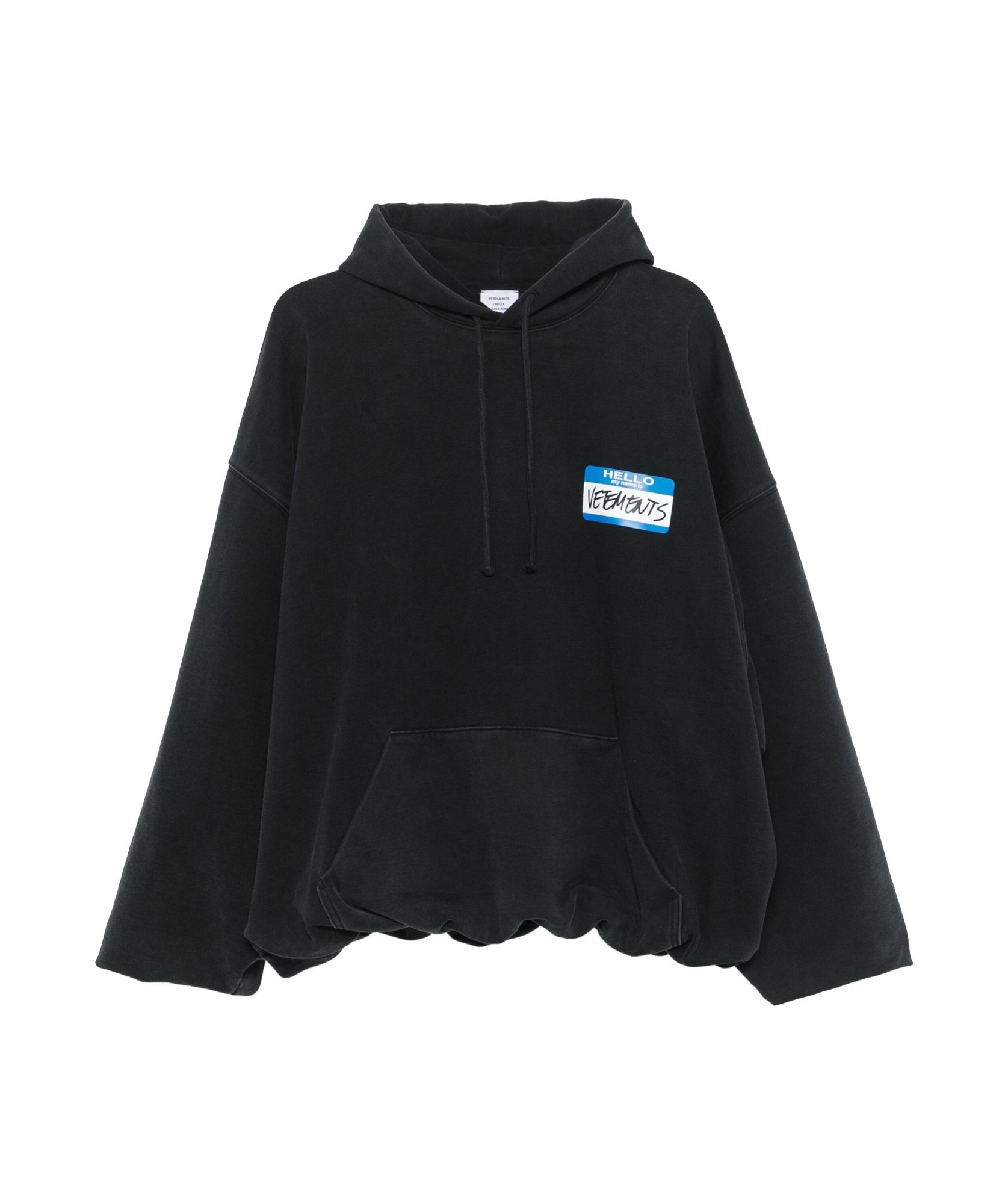 Vetements Graphic Logo Print Hoodie In Black