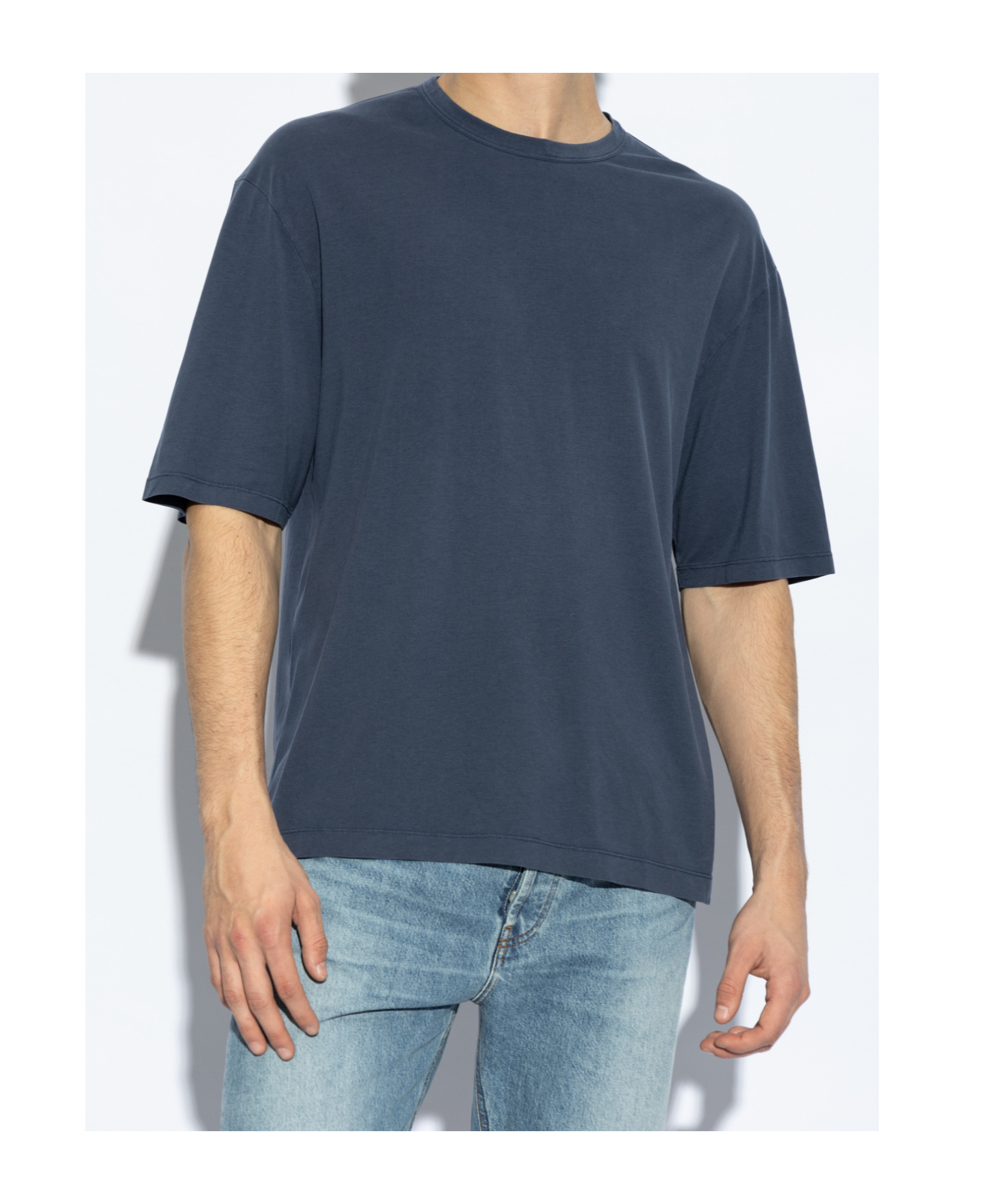 Shop Officine Generale Crew-neck T-shirt In Blue