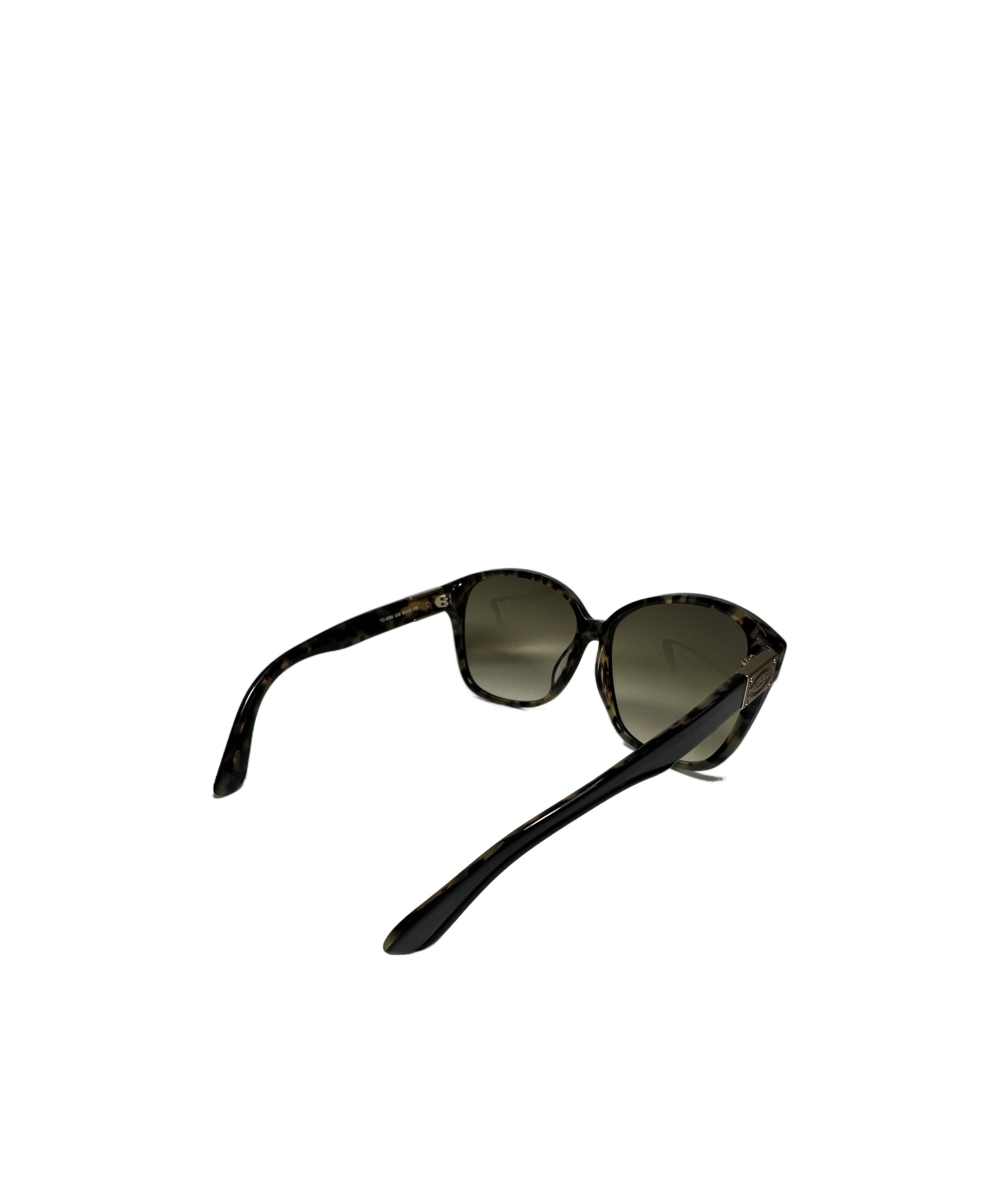 Tod's Rectangular Logo Sunglasses In Green